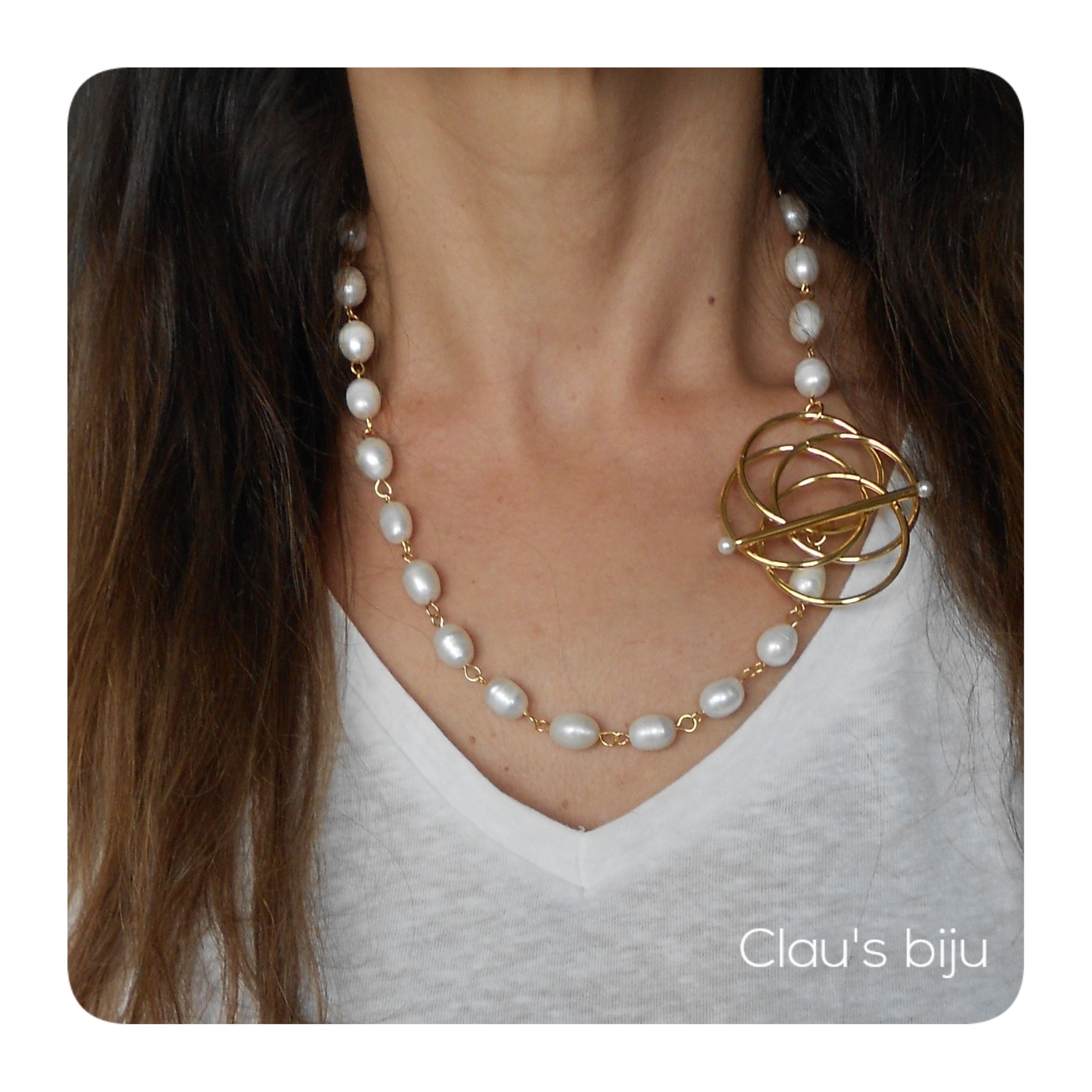 Colar de pérolas de agua doce