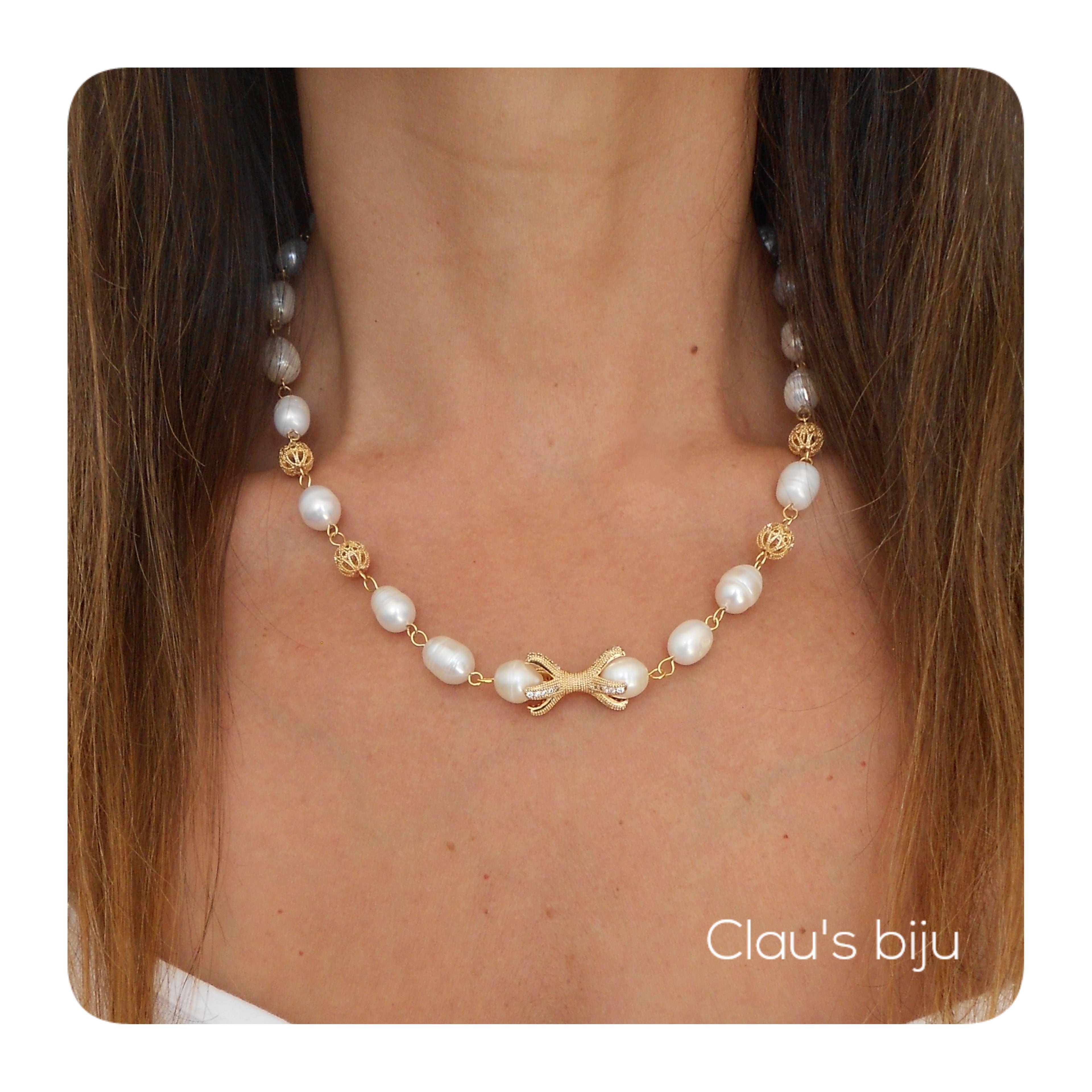 Pulseira de pérolas de água doce
