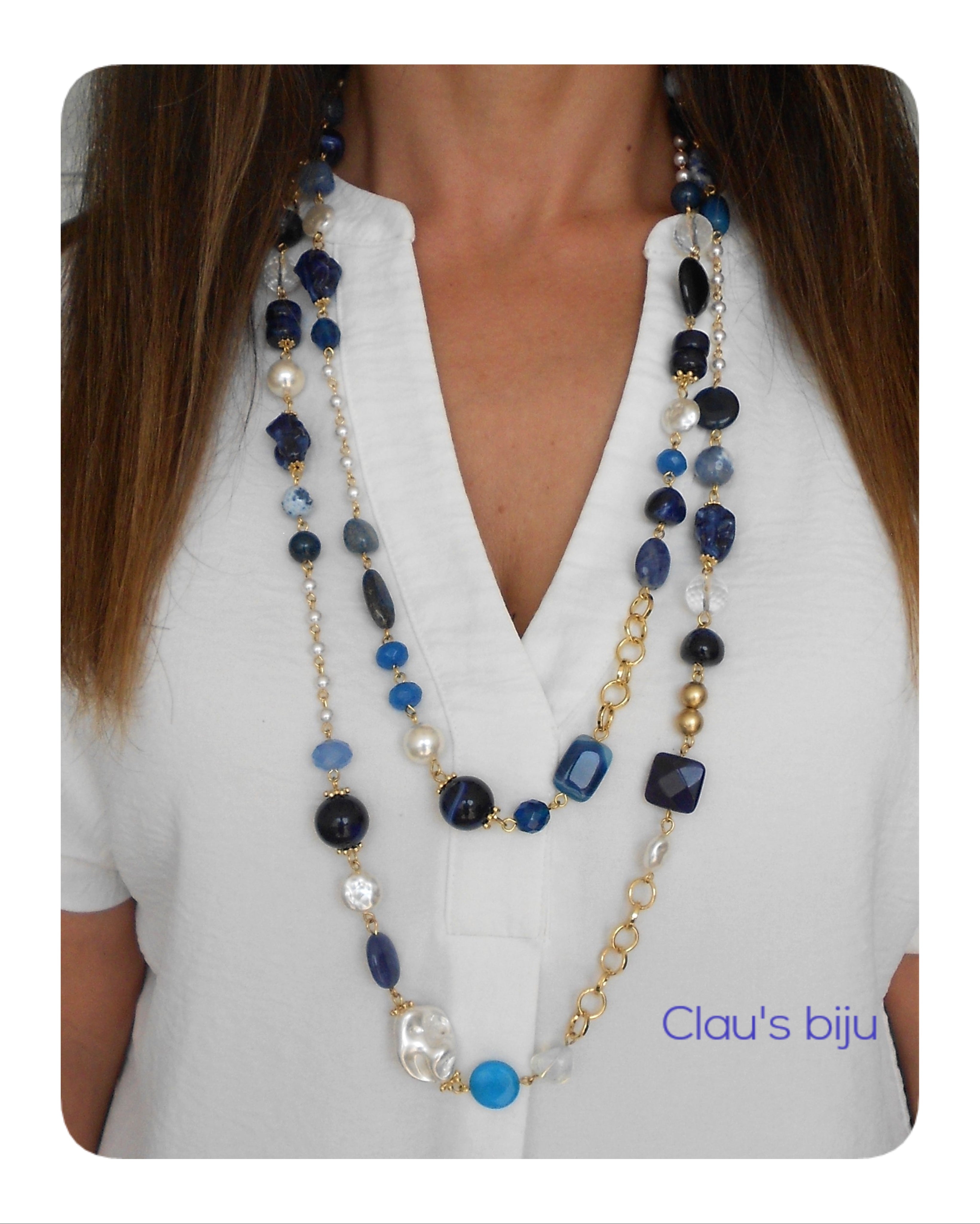 Colar banhado a ouro de 18 quilates