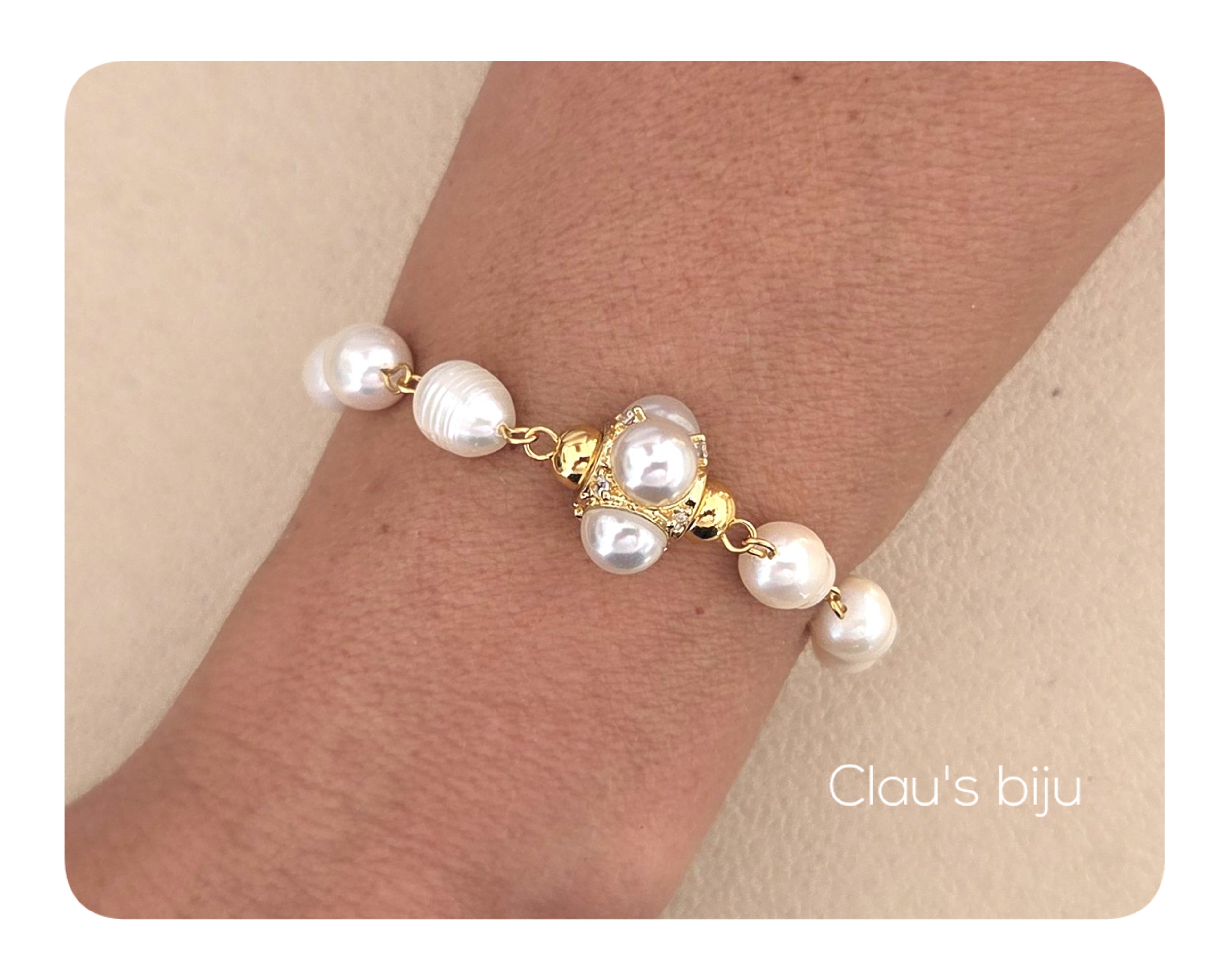 Pulseira de pérolas de água doce