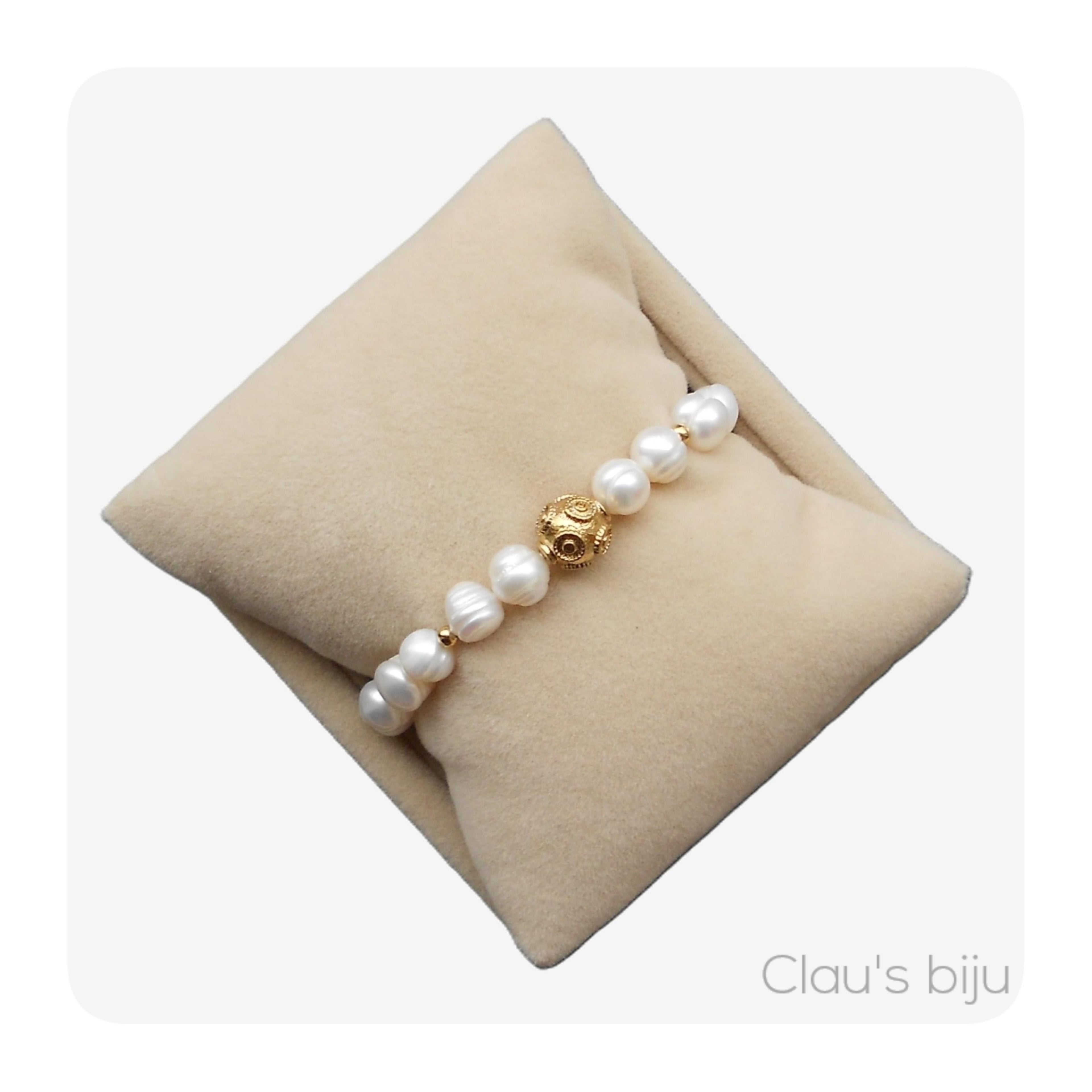 Pulseira de pérolas de água doce