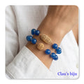 Pulseiras com pedras e peças banhadas a ouro de 18 quilates