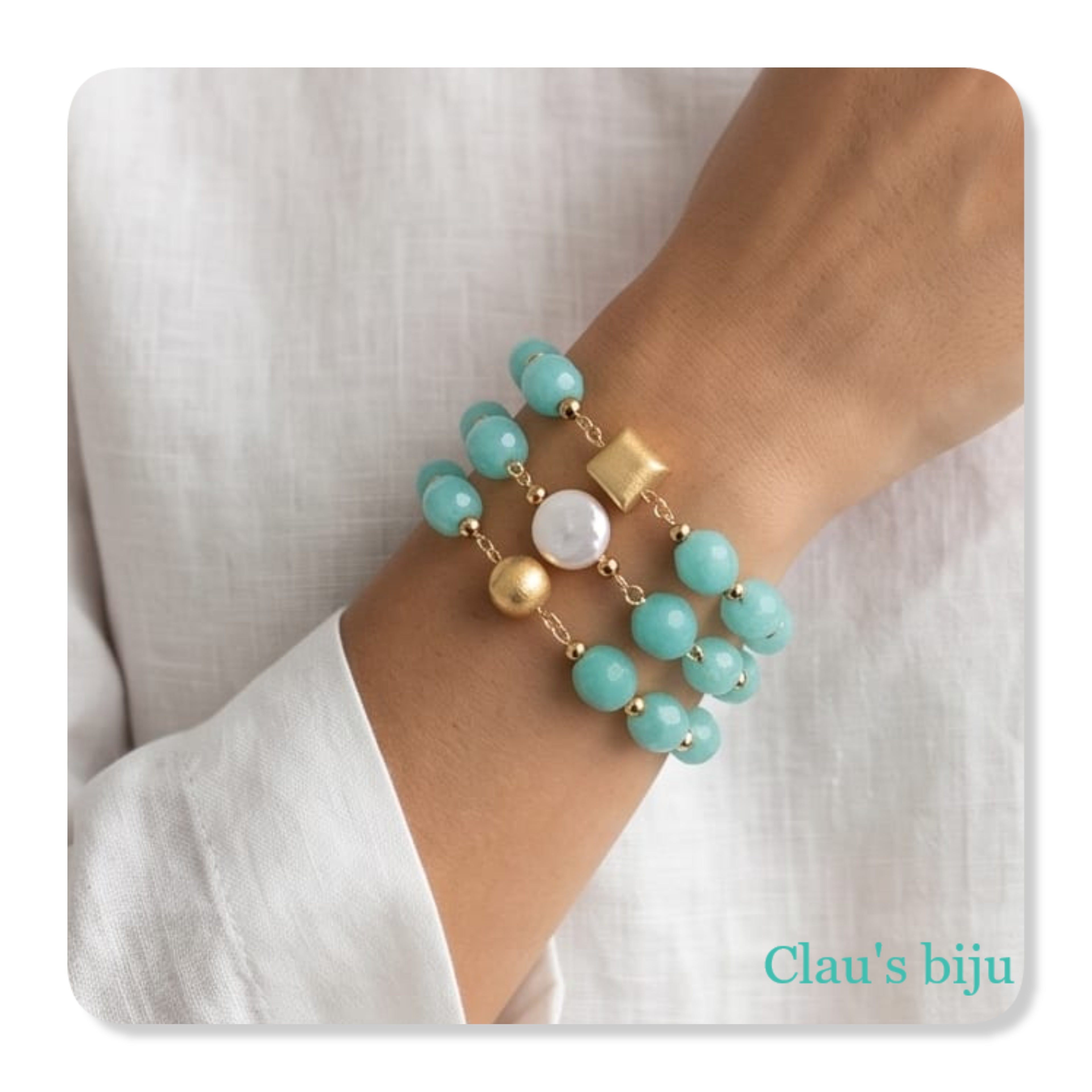 Pulseiras com pedras turmalina