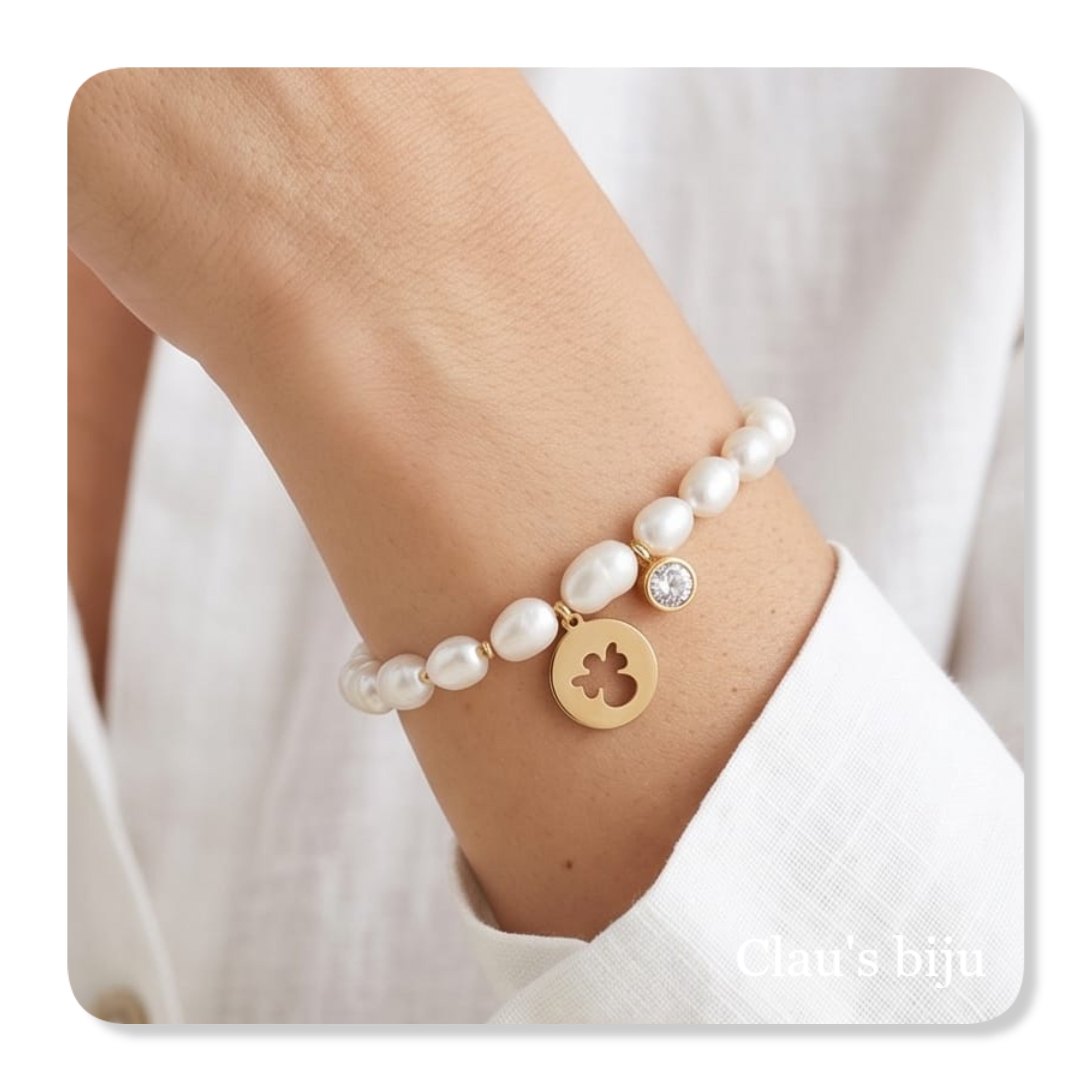 Pulseira de pérolas de água doce
