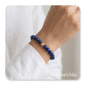 Pulseira com pedras lápis lazuli