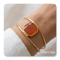 Pulseira banhada a ouro de 18 quilates, ajustável