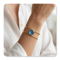 Pulseira banhada a ouro de 18 quilates, ajustável