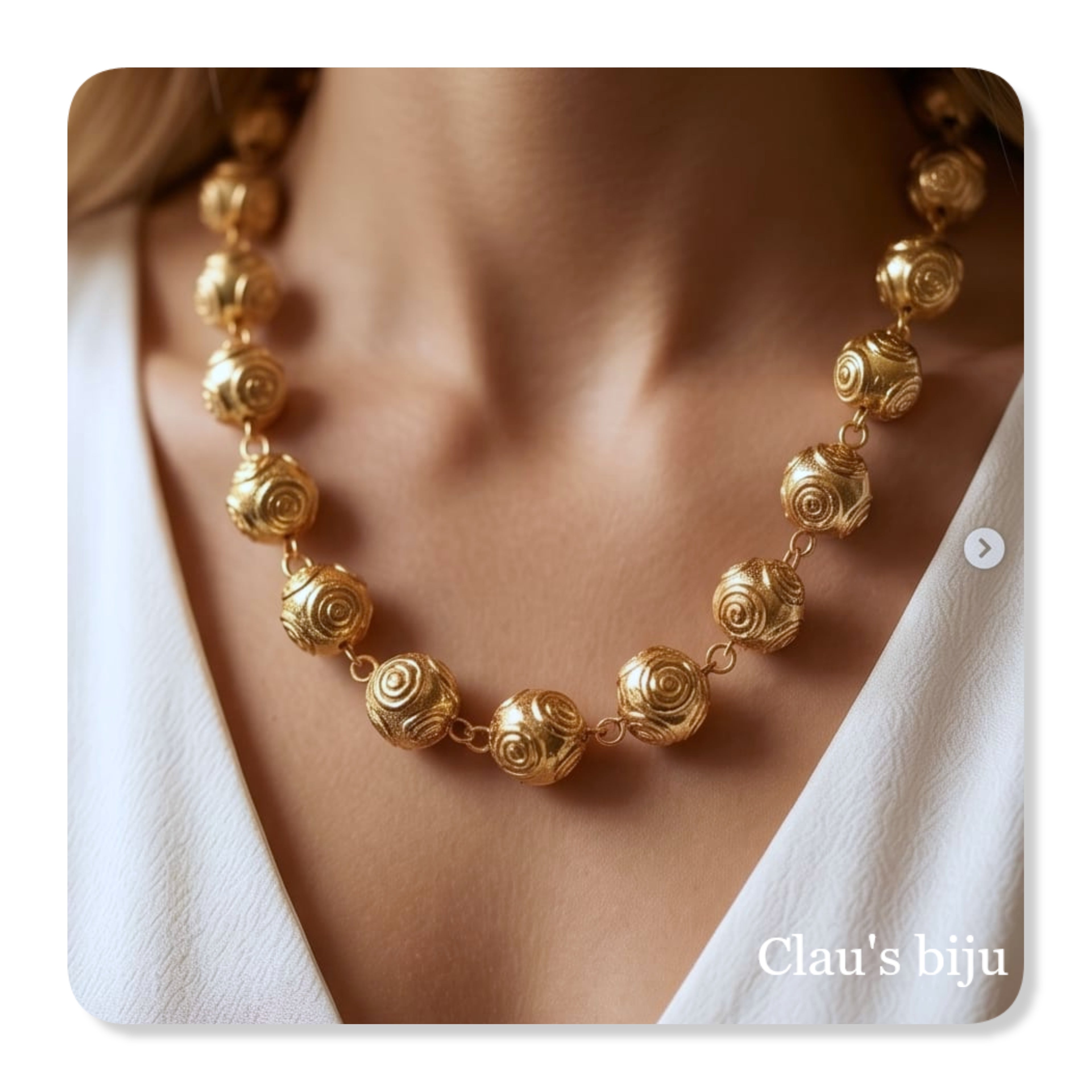 Pulseira com contas de Viana, em aço