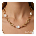 Steel chain and pearls