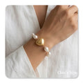 Pulseira com coração banhado a ouro