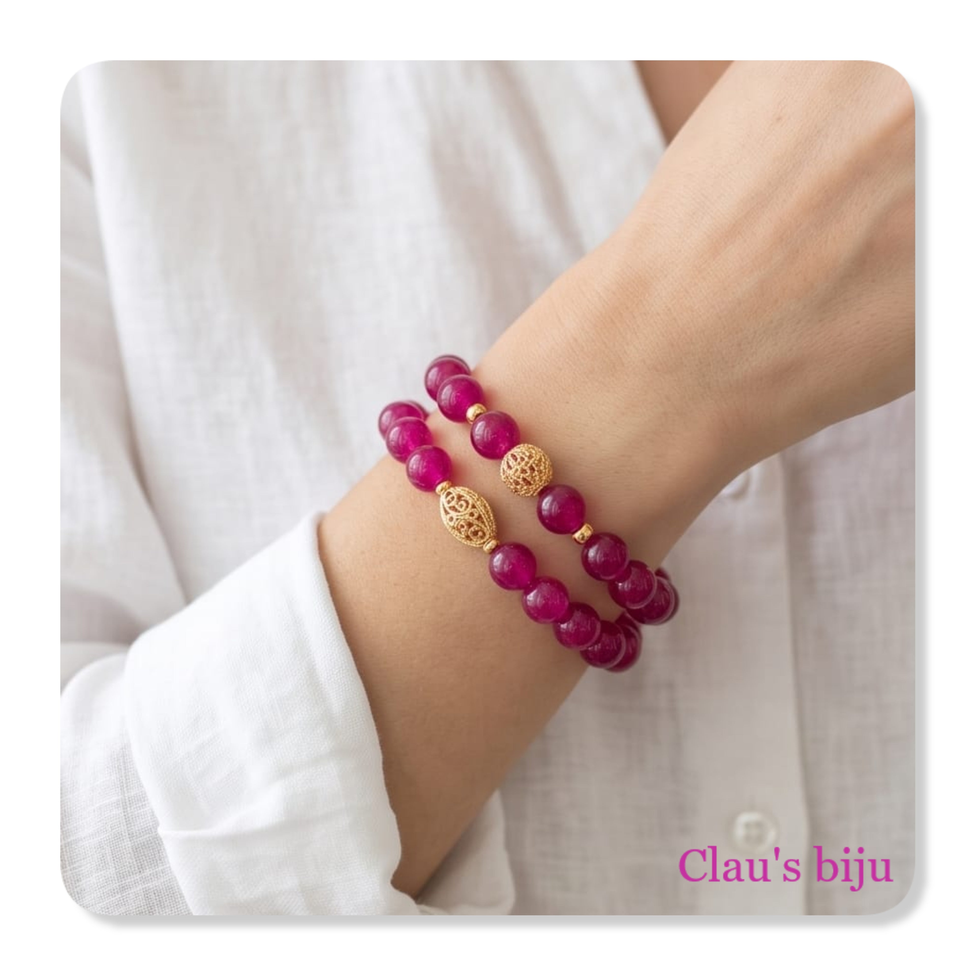 Pulseiras com pedras naturais