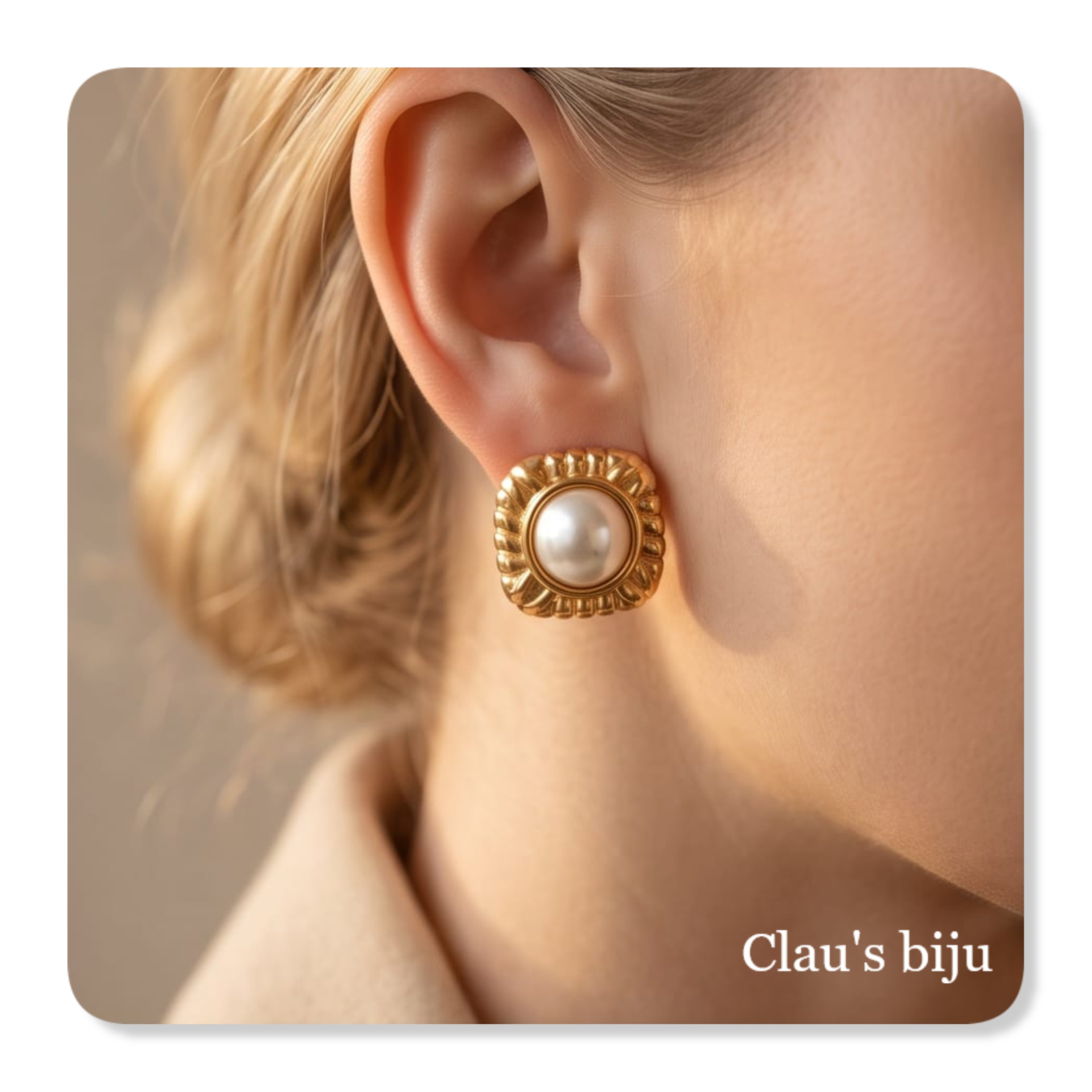 Boucles d'oreilles en acier
