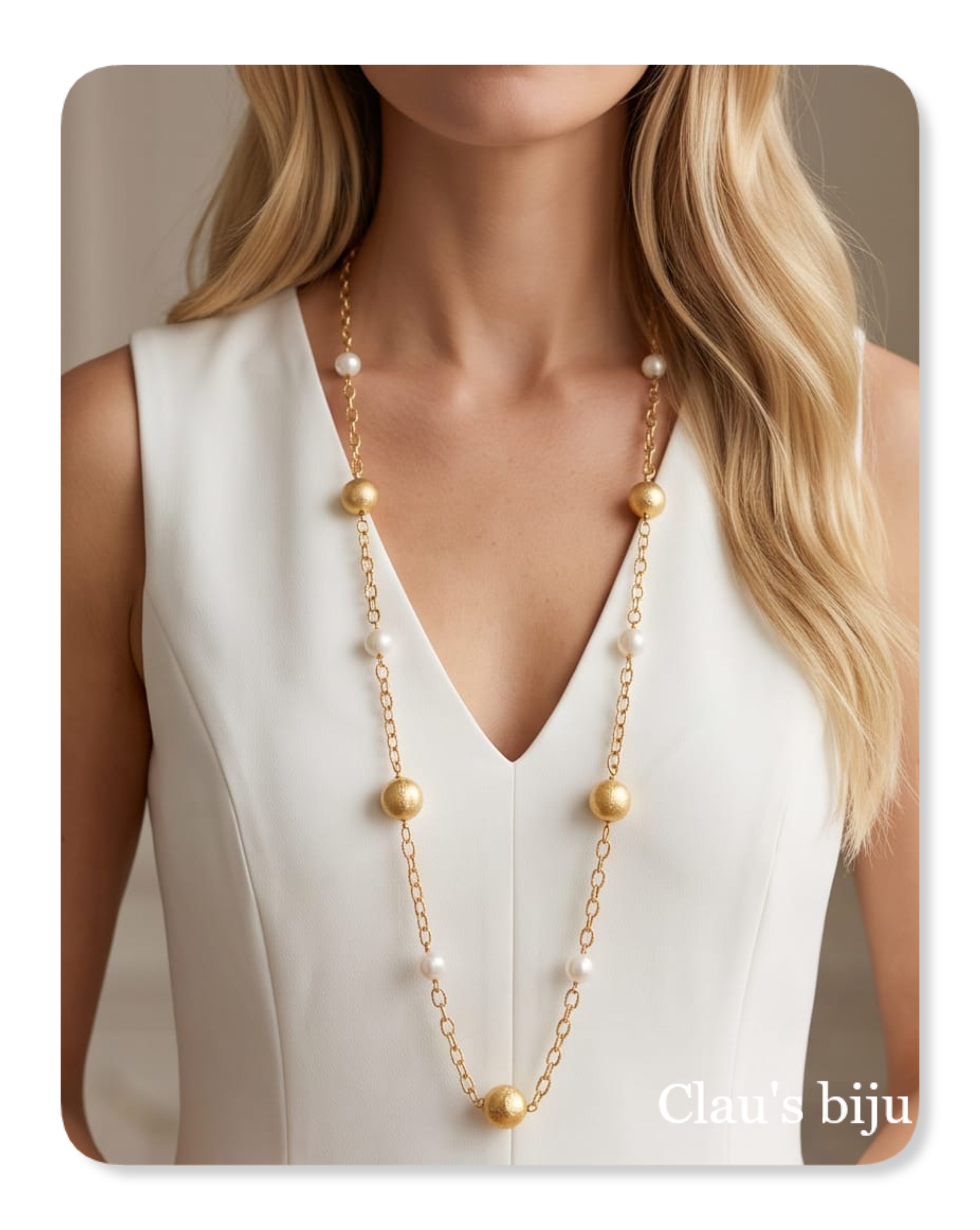 Collier plaqué or 18 carats