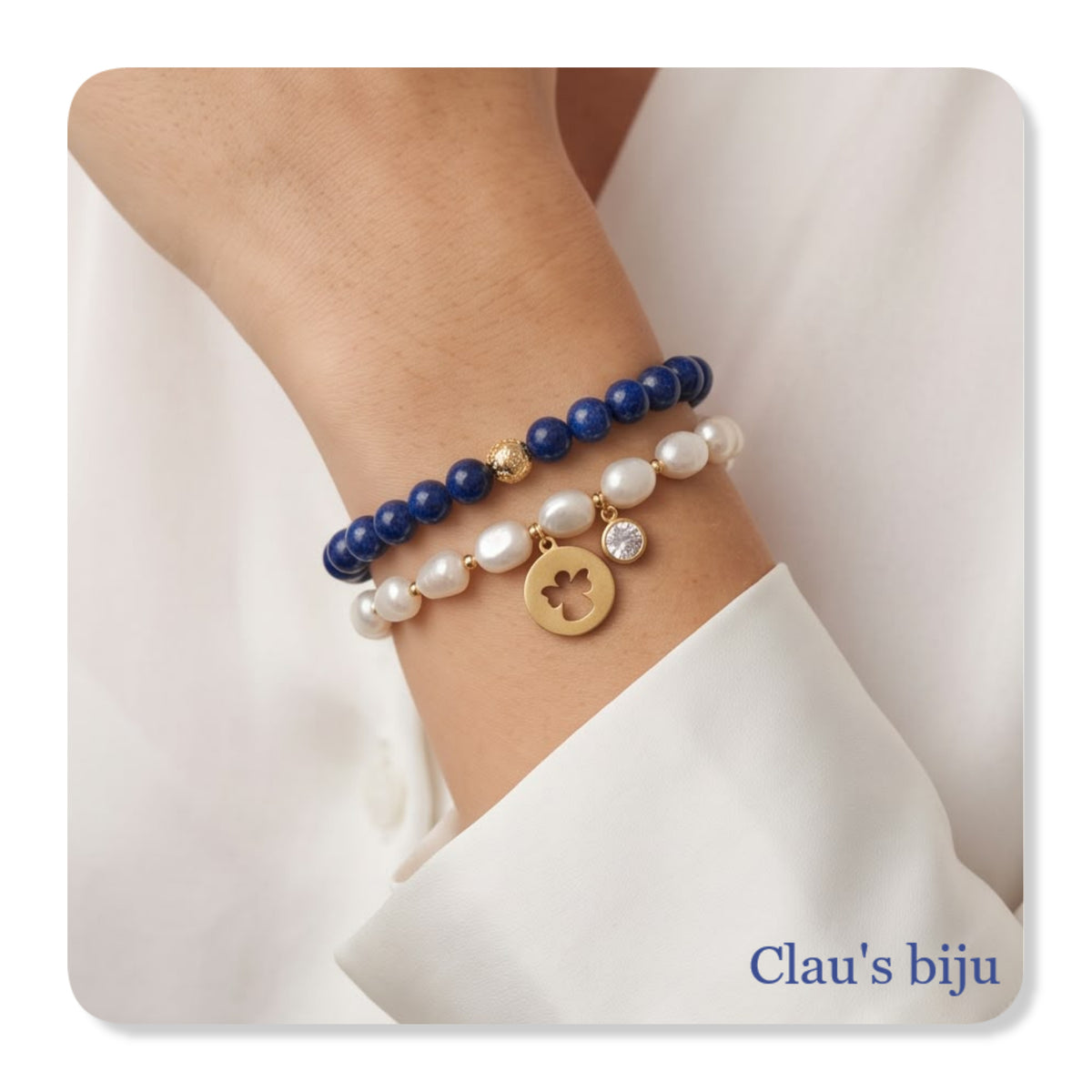 Pulseiras com peças em aço