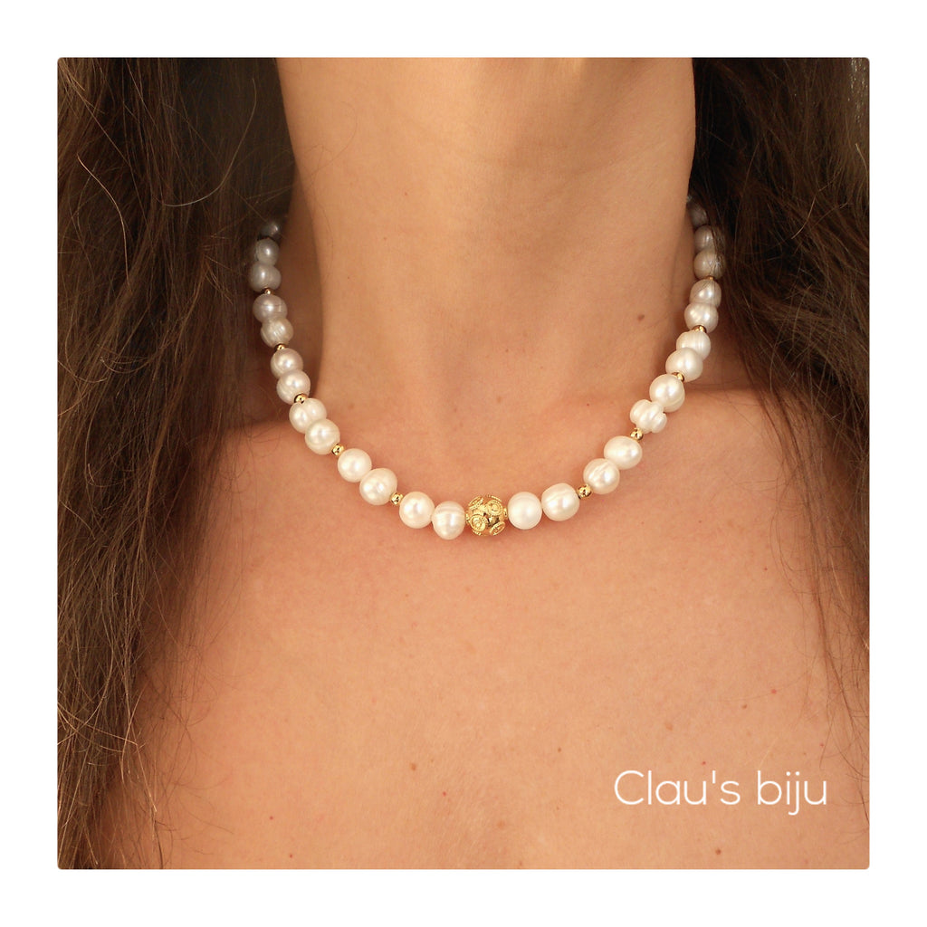 Colar de pérolas de água doce