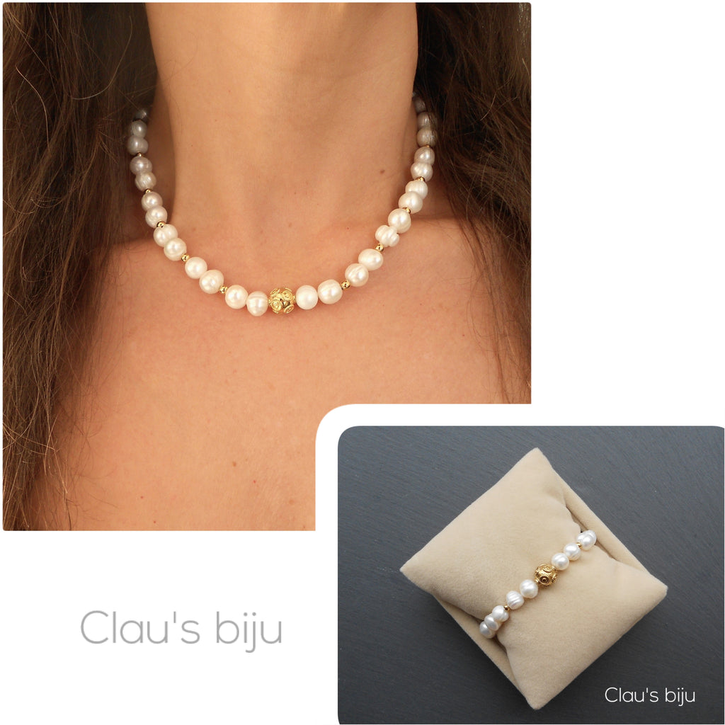 Colar de pérolas de água doce