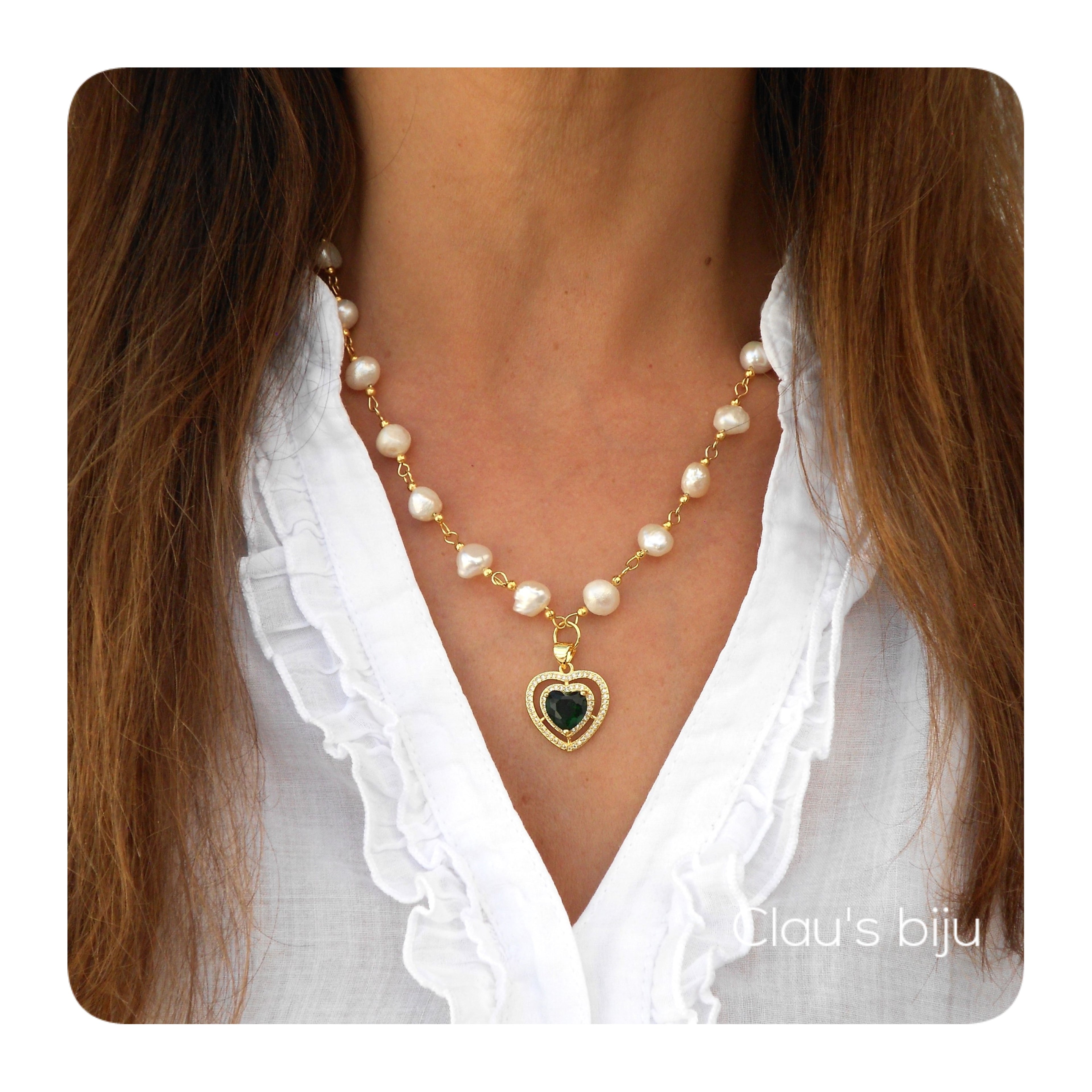 Colar de pérolas de água doce