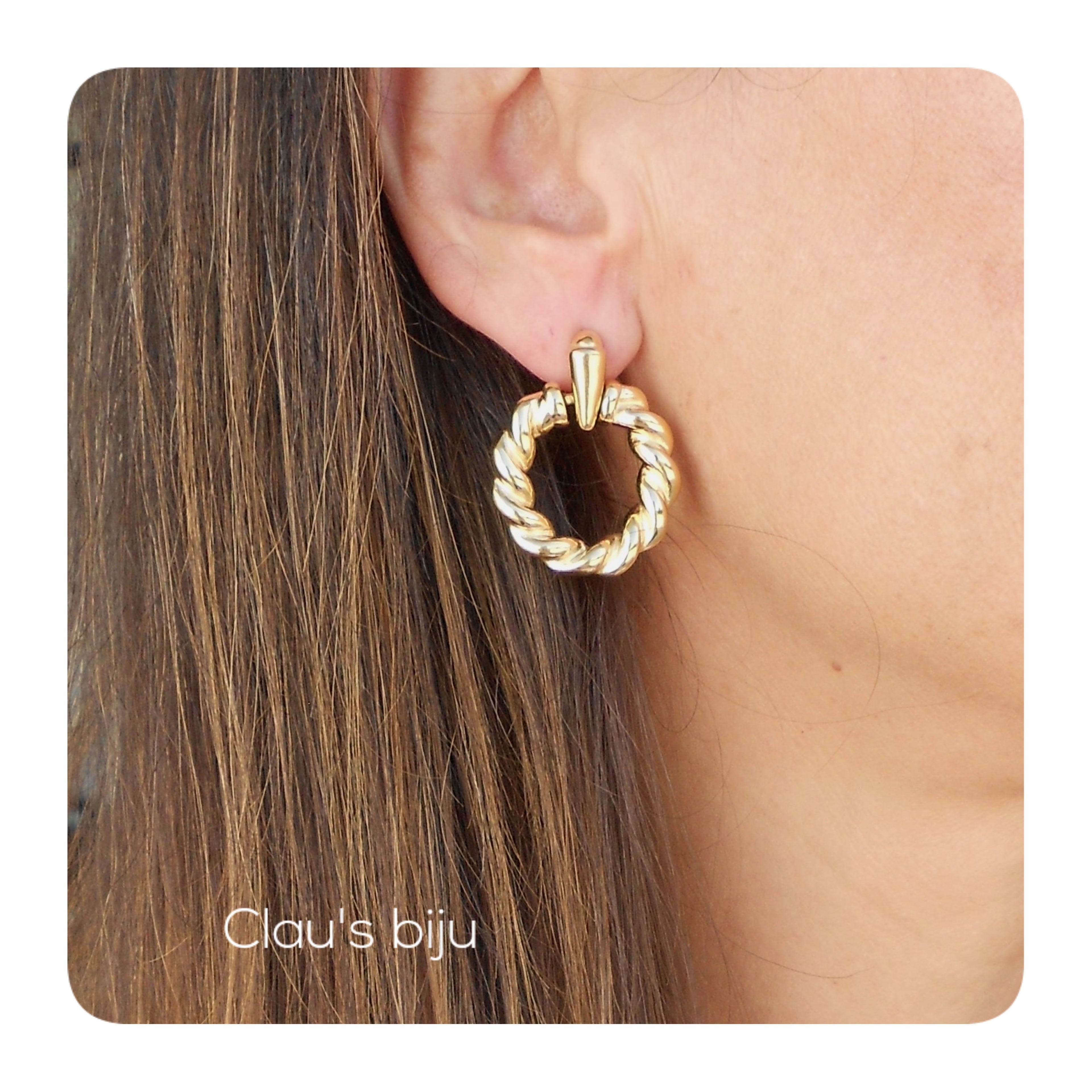 Boucles d'oreilles en acier