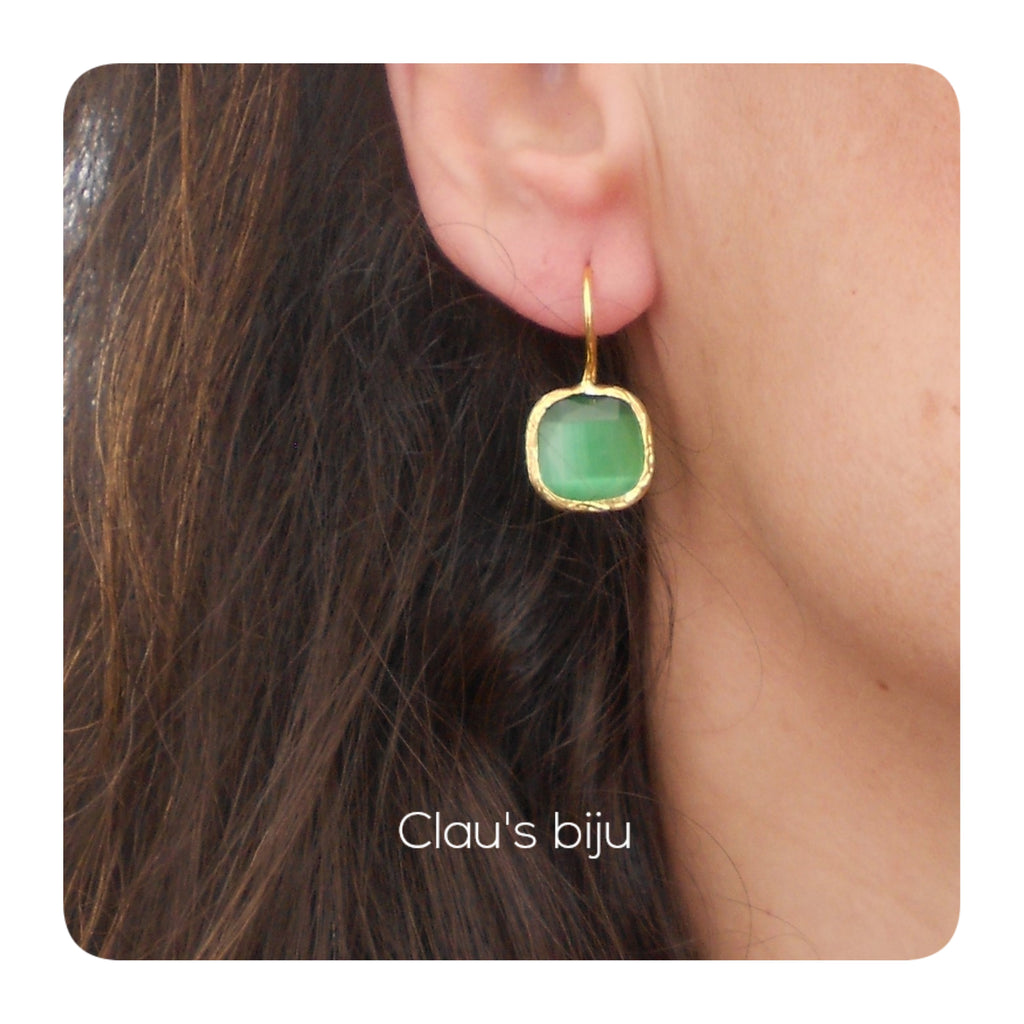 Brincos banhados a ouro de 18 quilates