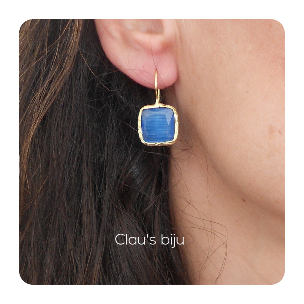 Brincos banhados a ouro de 18 quilates