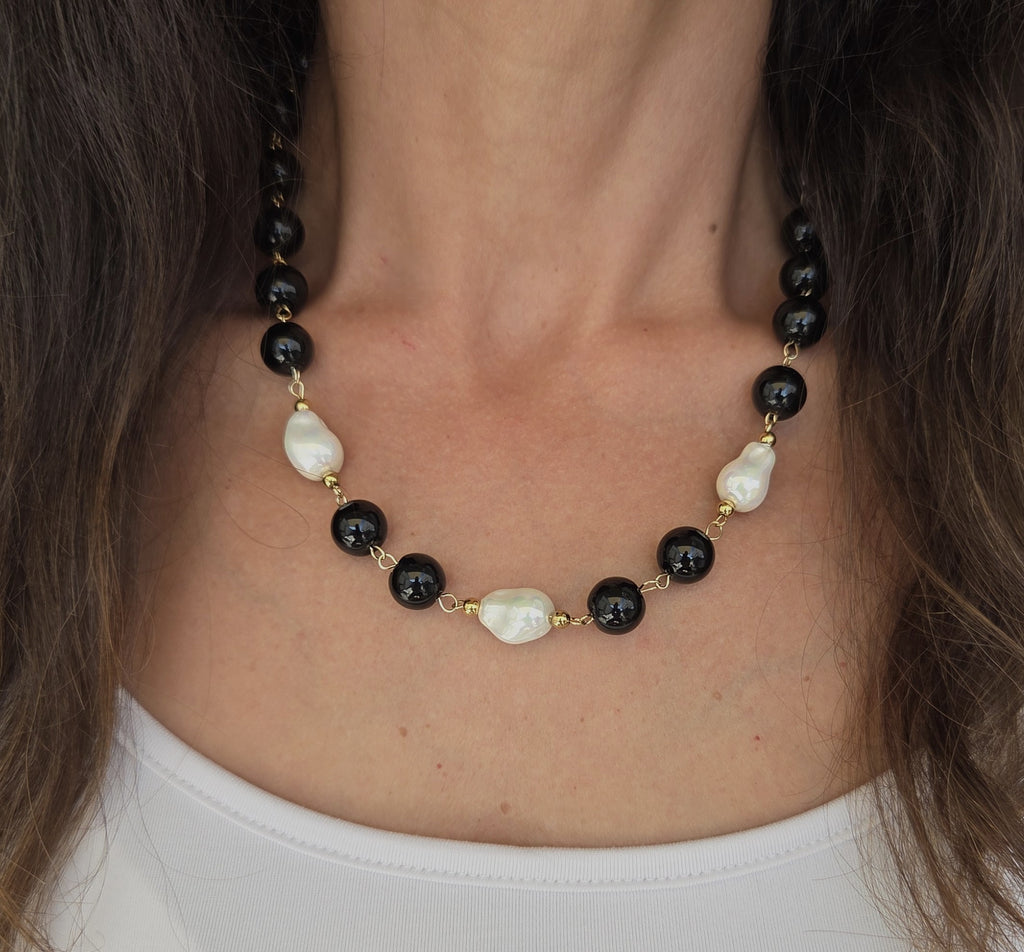 Pulseira com pedras Ónix