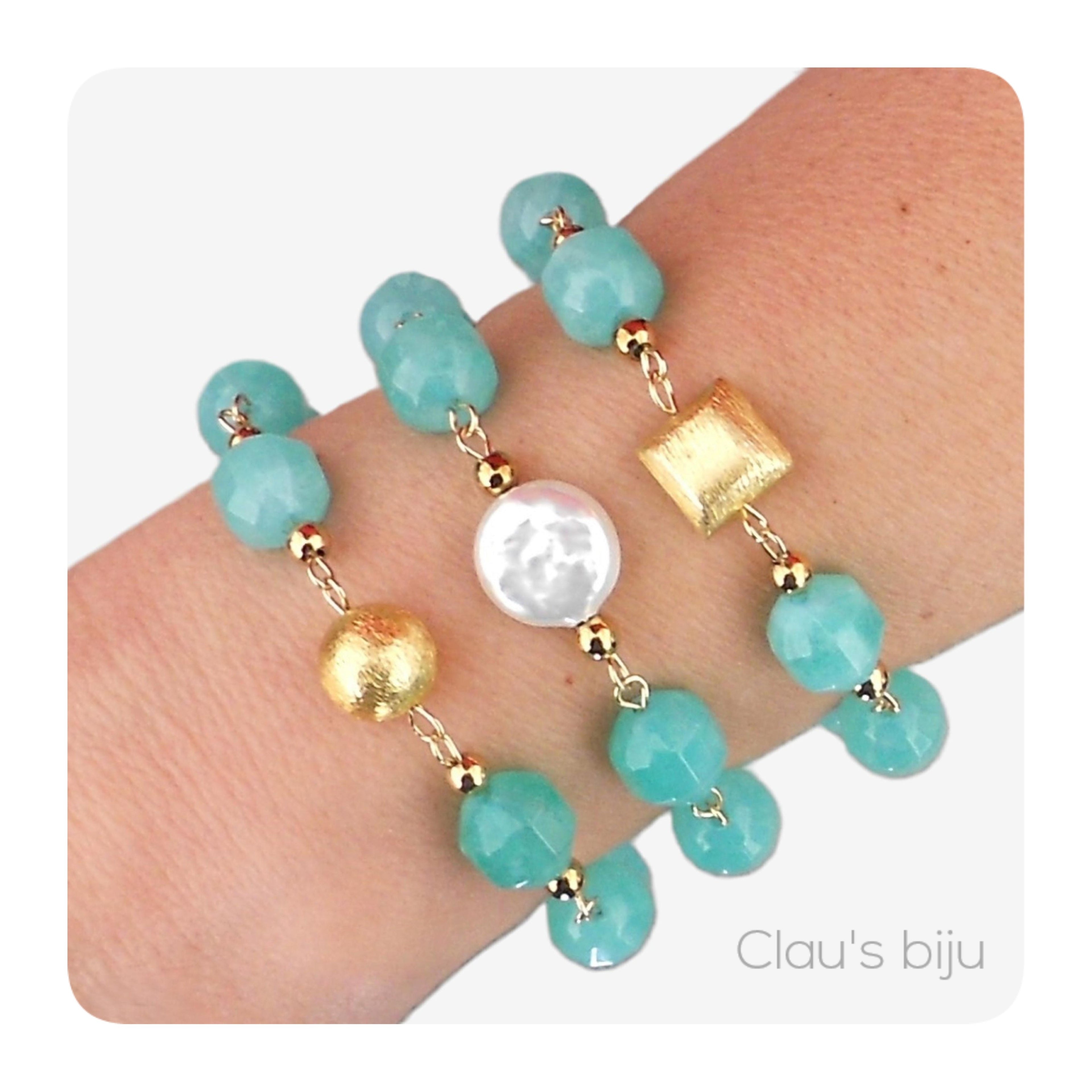 Pulseiras com pedras turmalina