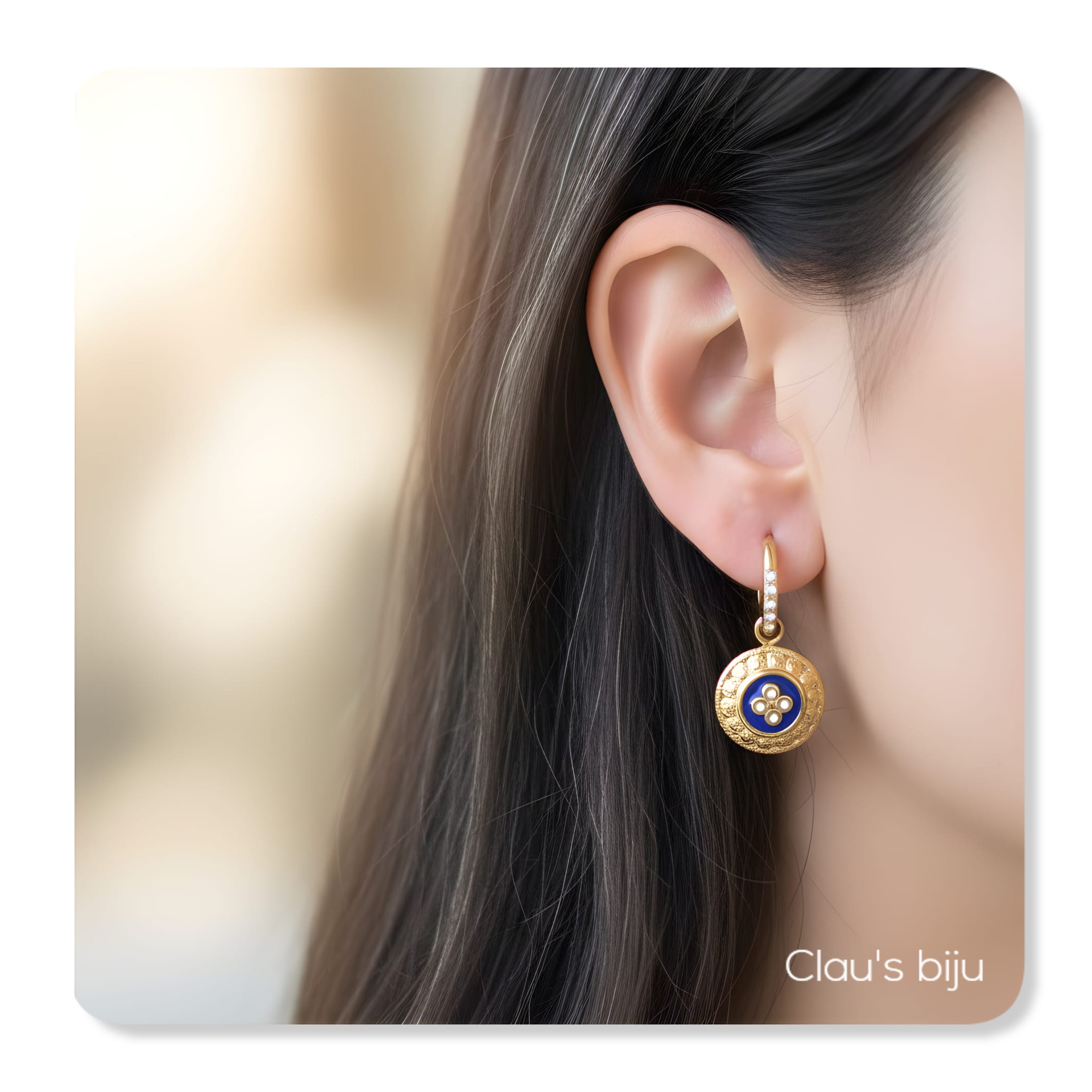 Boucles d'oreilles en acier