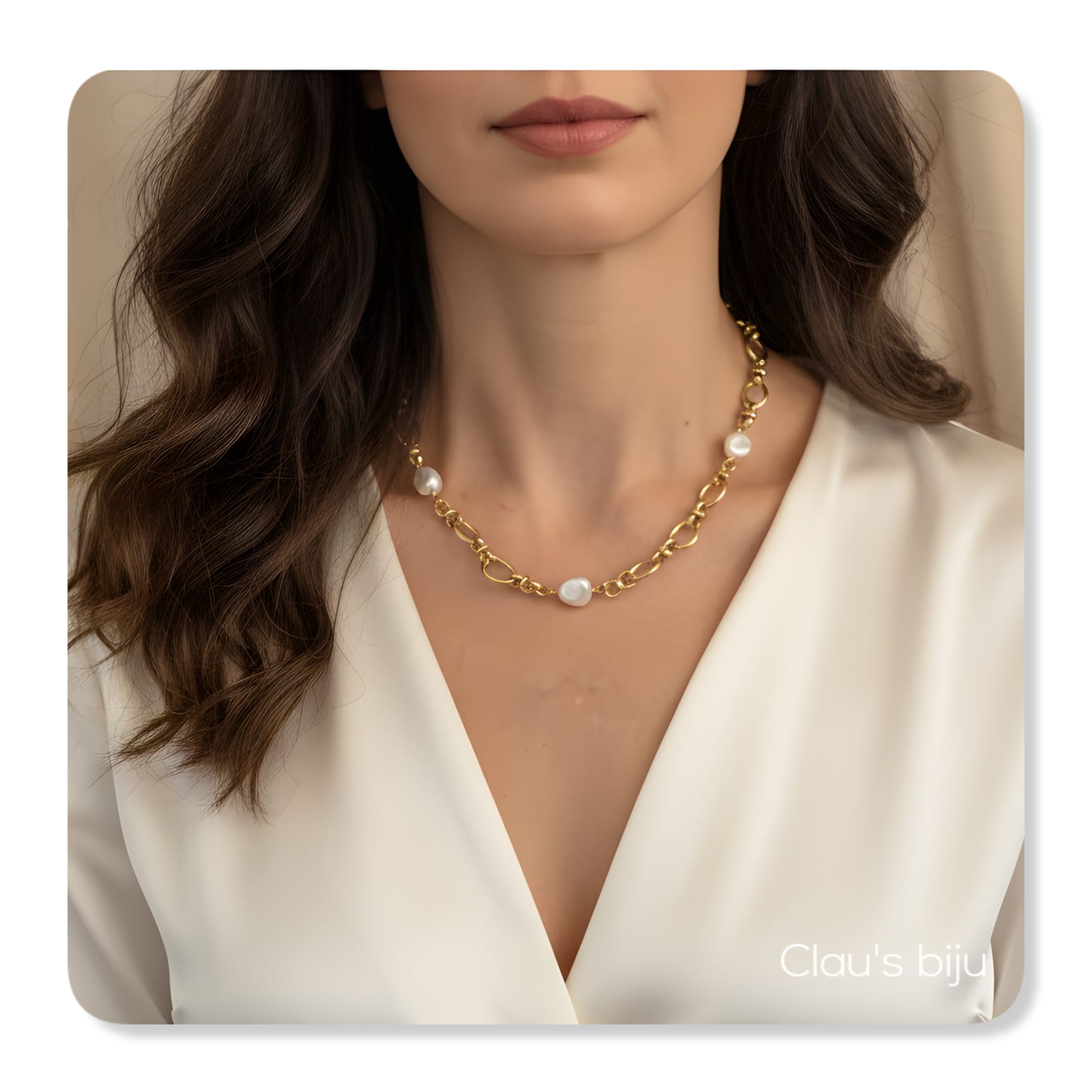 Chaîne en acier et perles