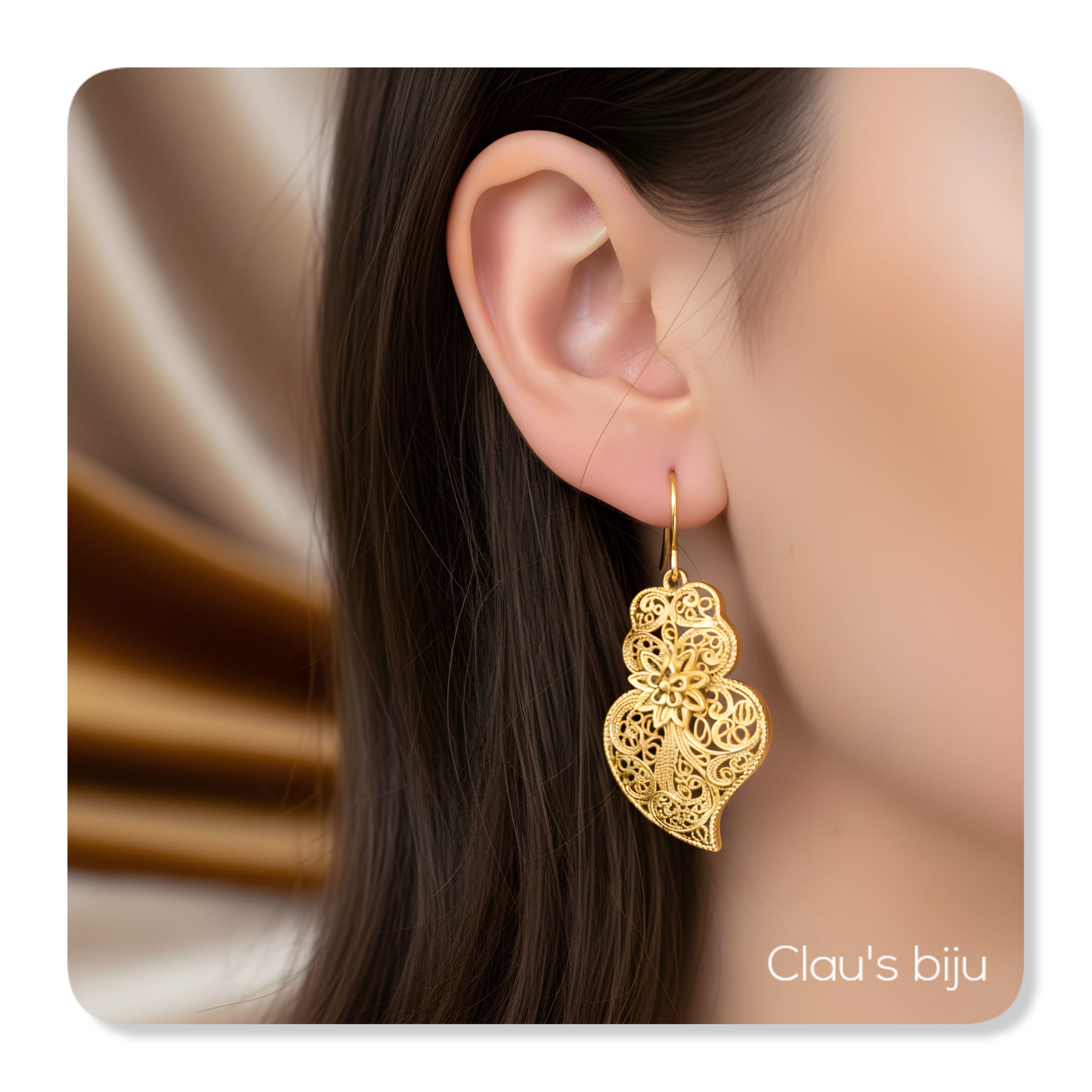 Boucles d'oreilles en acier