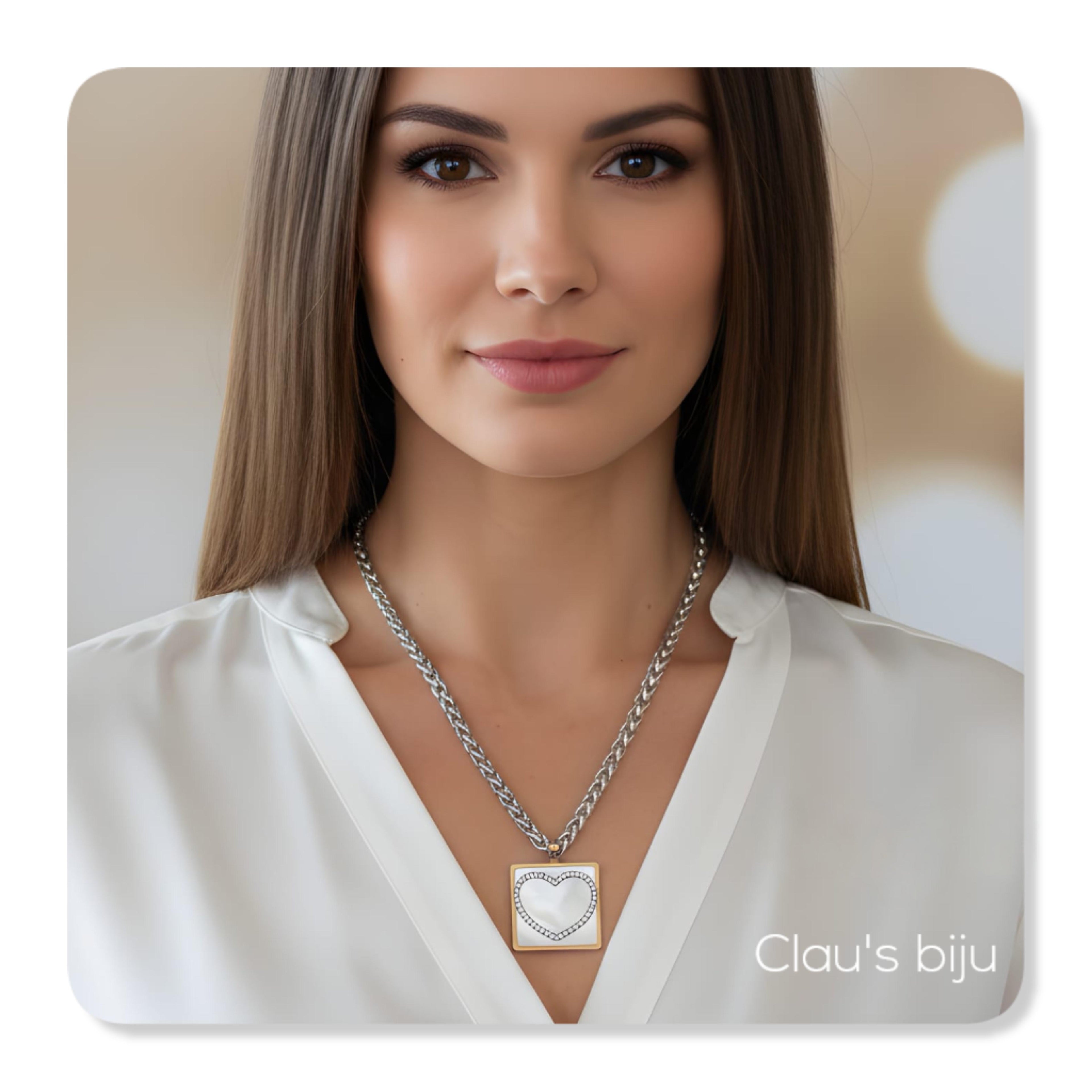 Boucles d'oreilles en acier et nacre