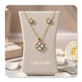 Conjunto em aço e madrepérola