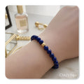 Bracelet with lapis lazuli stones.