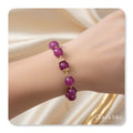 Bracelet with pink agate stones.