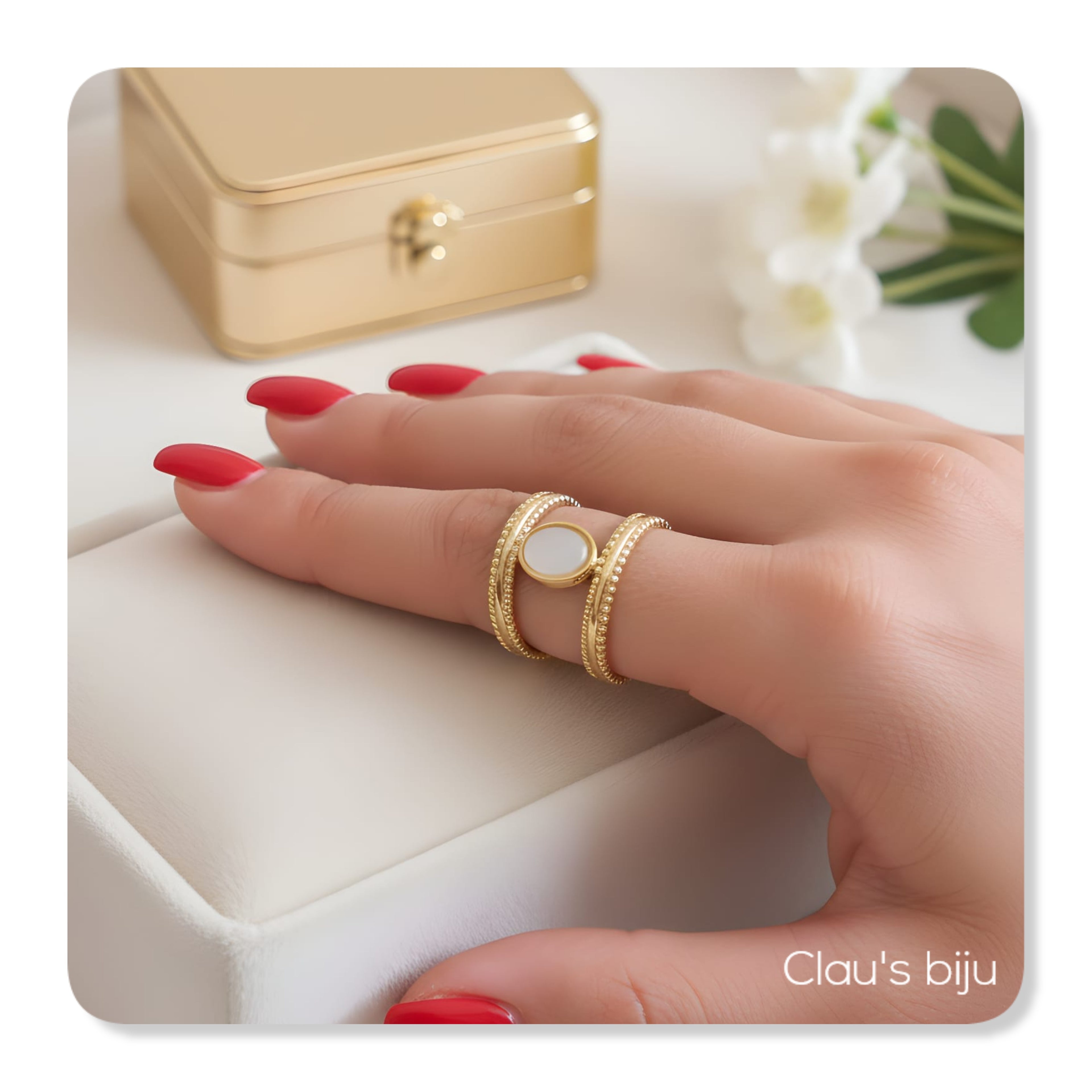 Anel em aço, ajustável