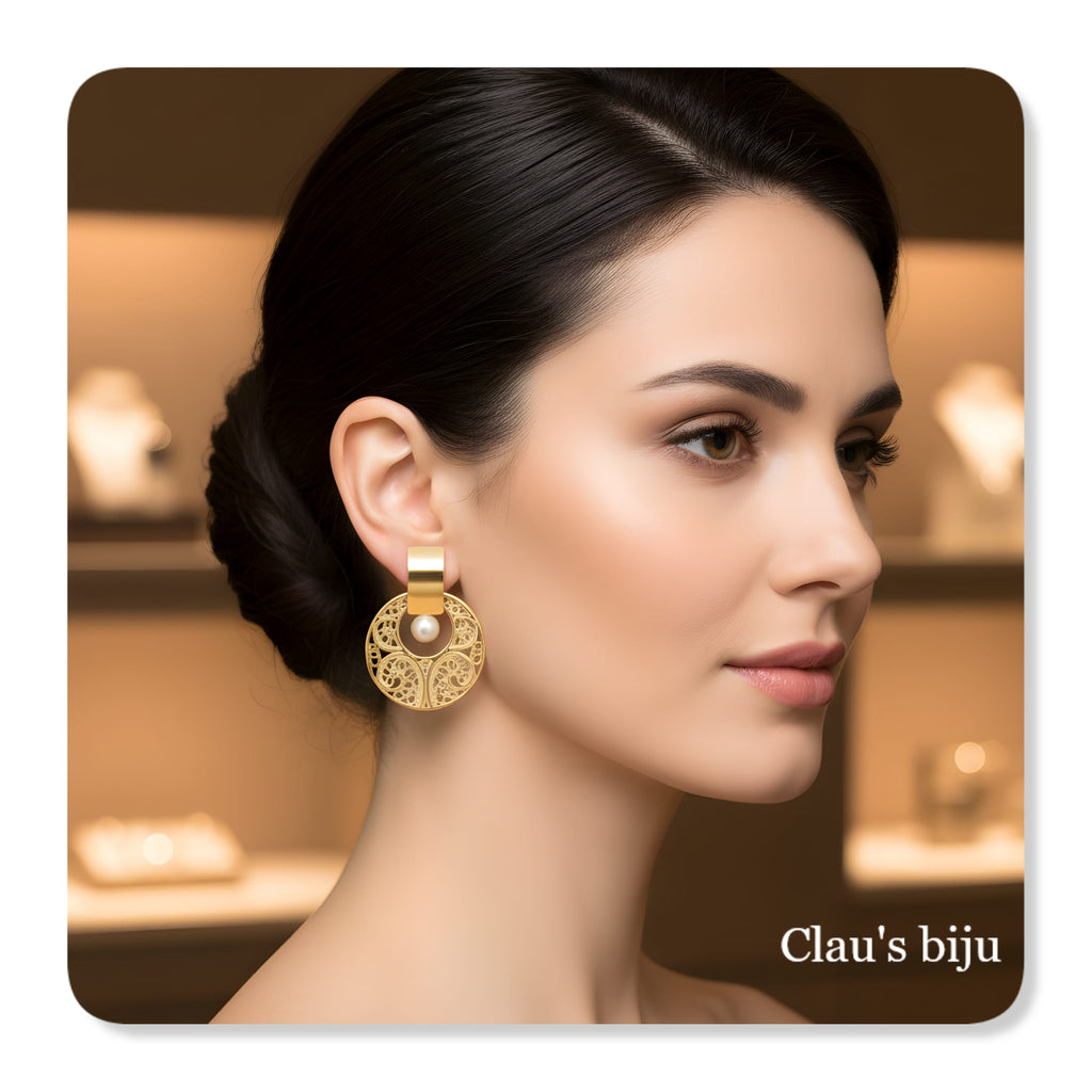 Boucles d'oreilles en acier