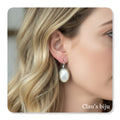 Boucles d'oreilles en acier et nacre
