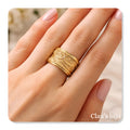 Gold-plated, adjustable ring