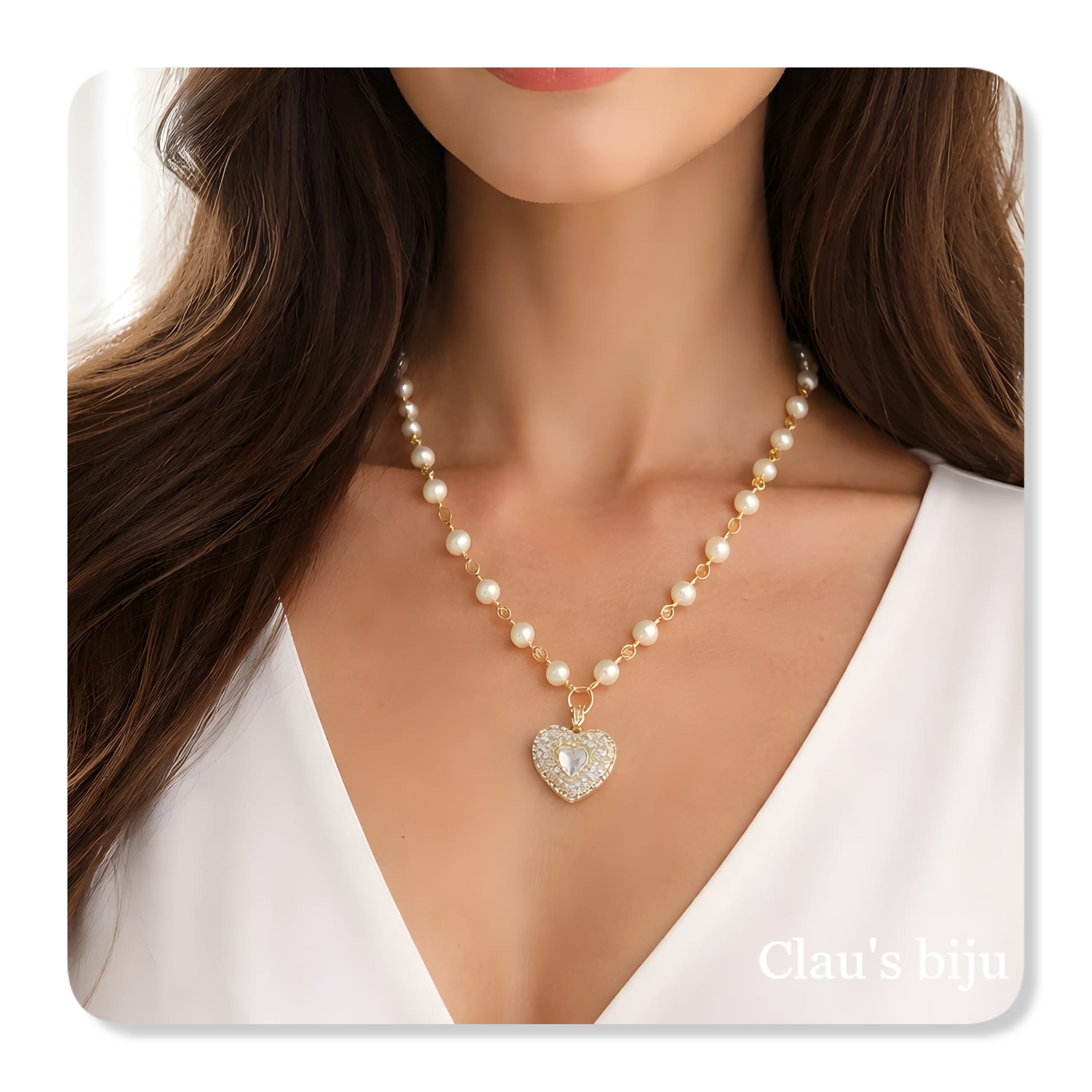 Colar de pérolas de água doce