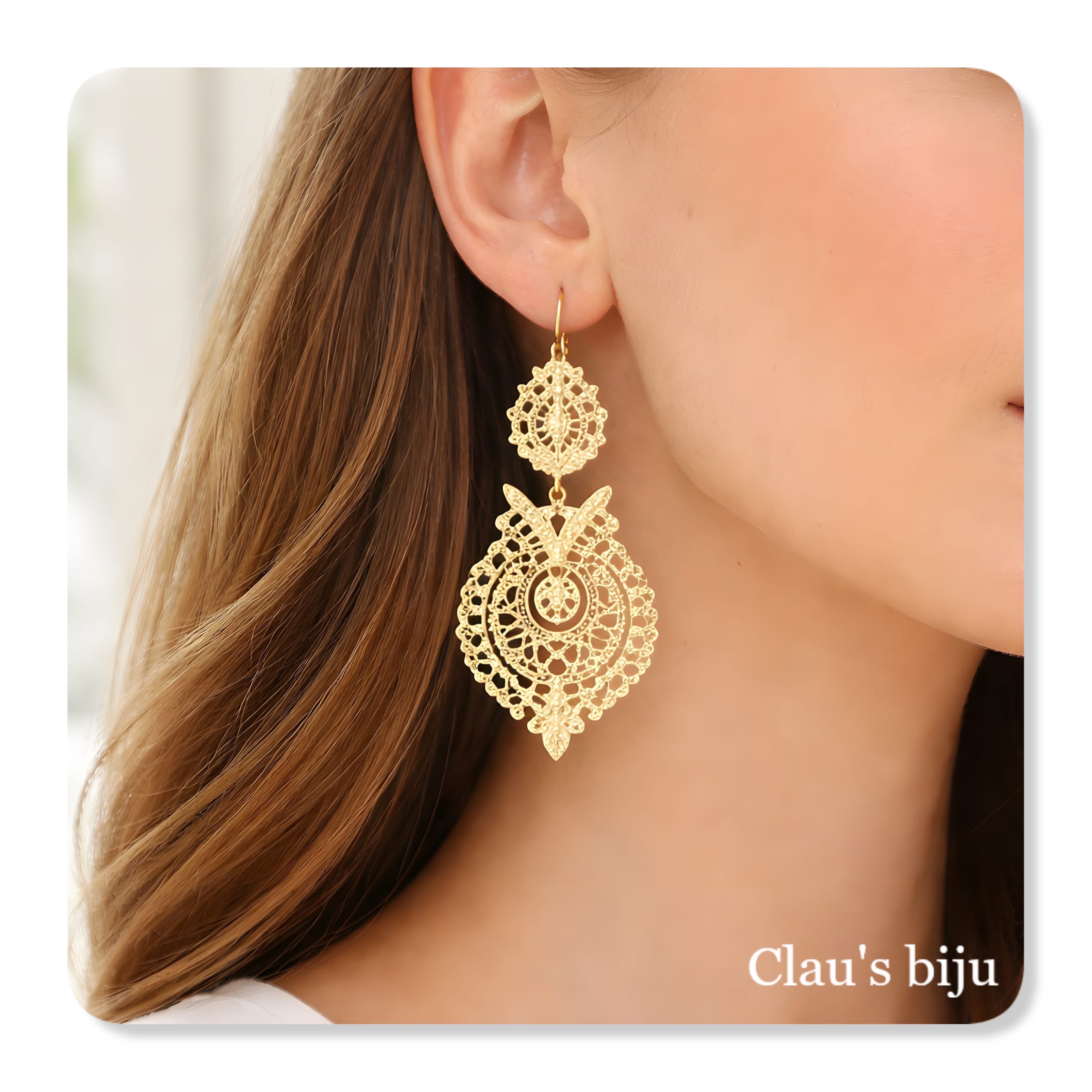 Boucles d'oreilles en acier