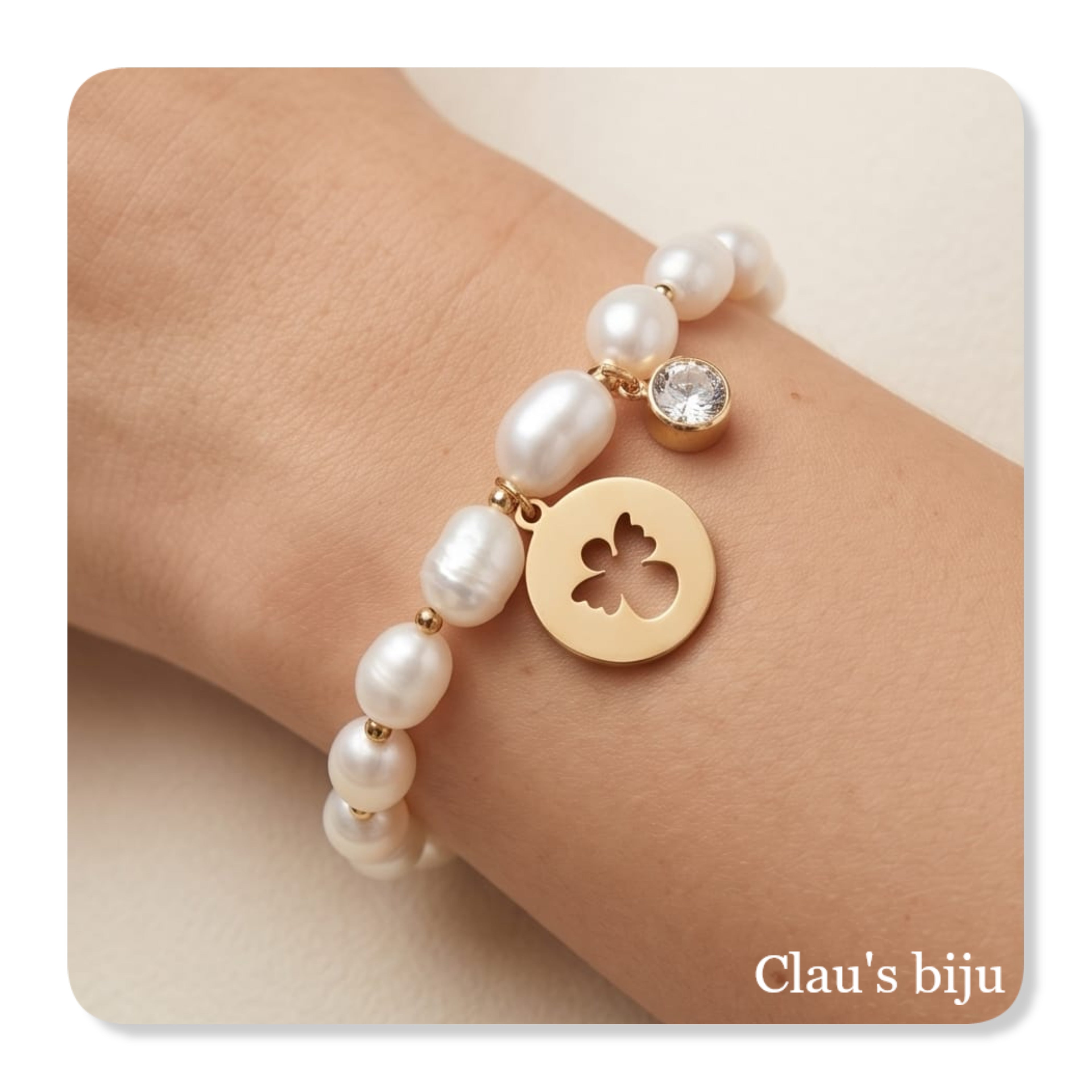 Pulseira de pérolas de água doce