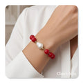 Pulseira com pedras vermelhas