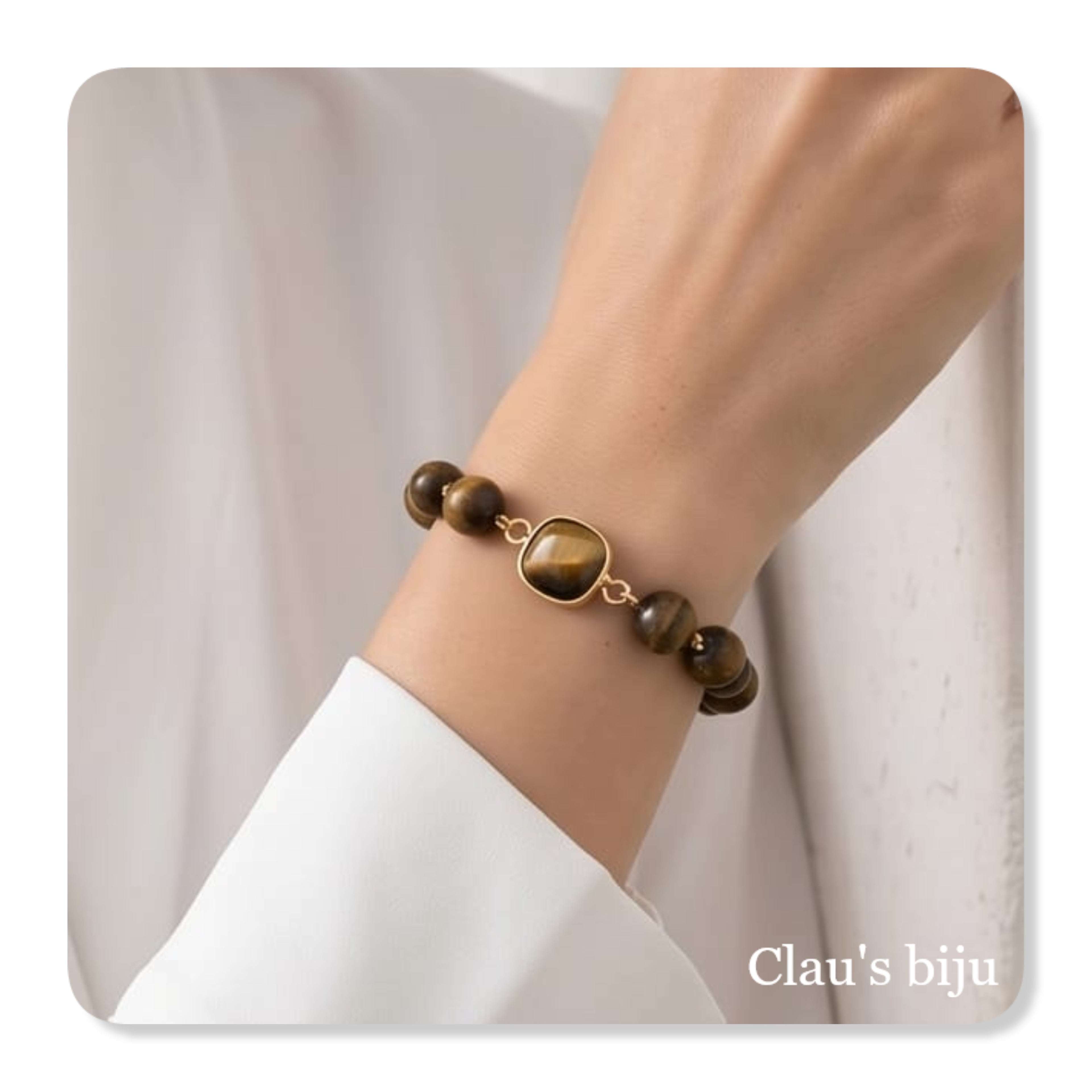 Bracelet with Tiger's Eye stones.